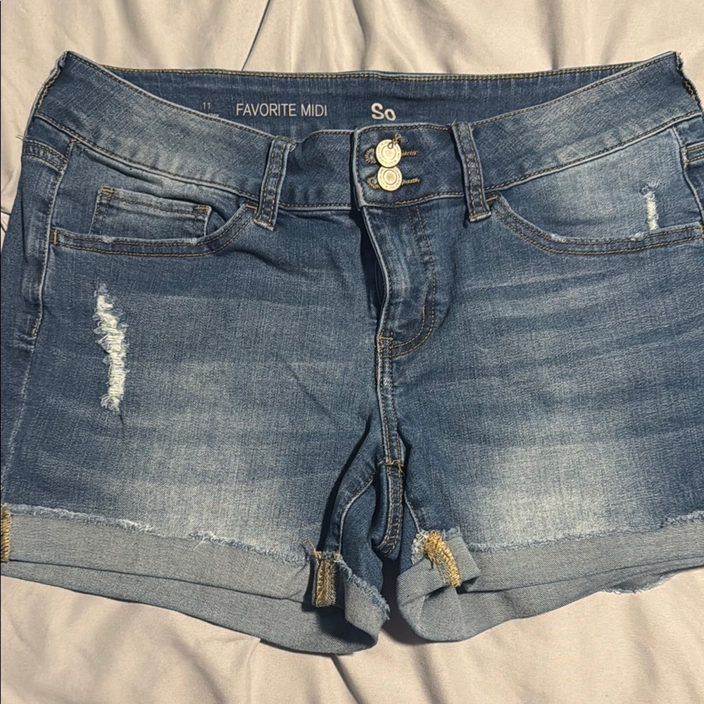 So Women's Blue Denim Shorts